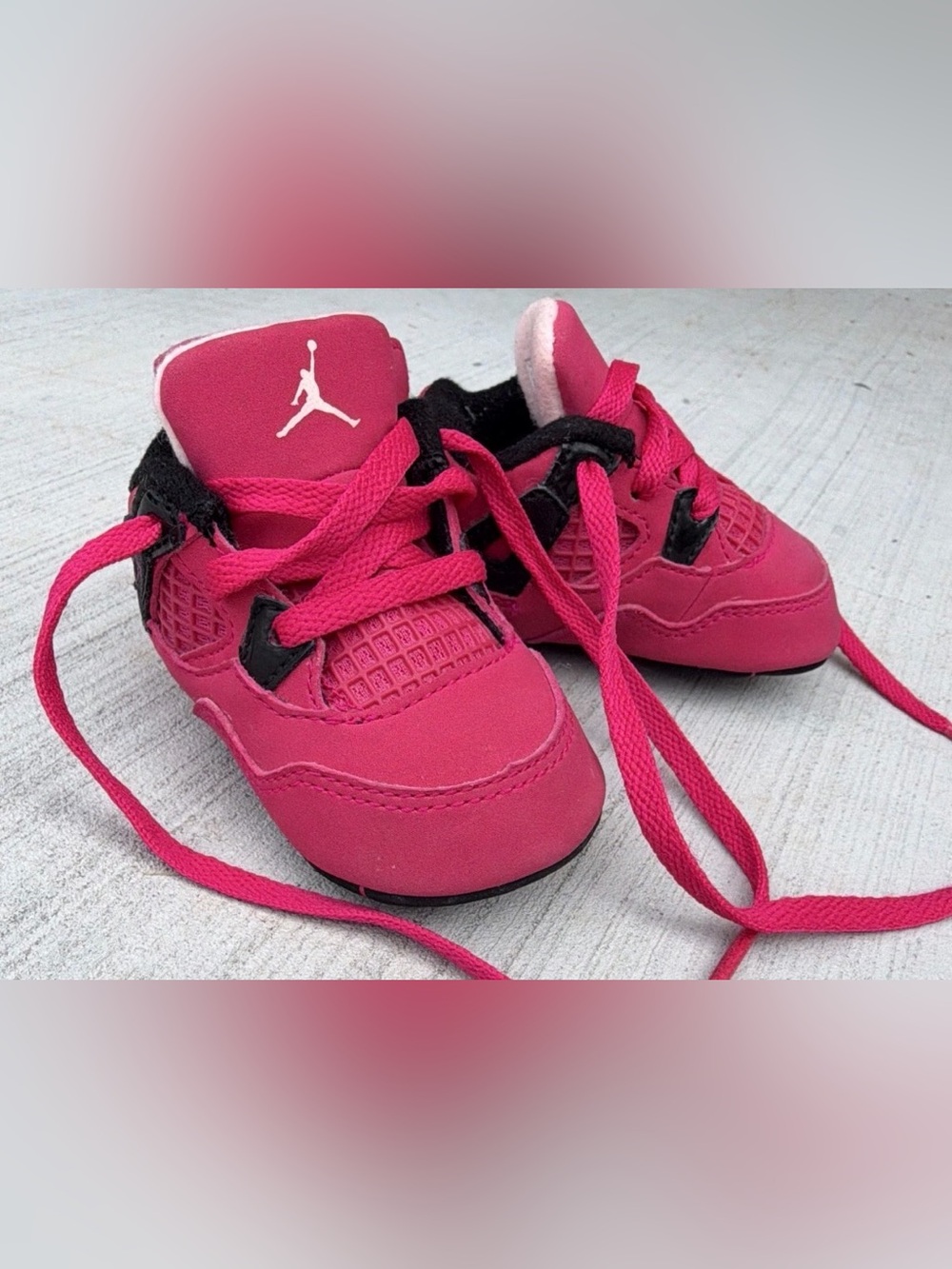 Nike Jordan Flight The Power TD 2C Pink Black Baby Shoes 2011 Vintage 487210